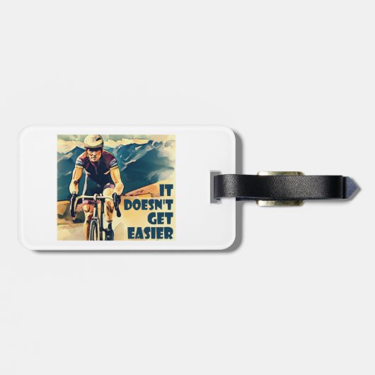 Het wordt niet makkelijker fietsen bagagelabel (Achterkant horizontaal)