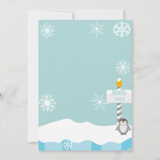 Het wordt sneeuw veel leuke verjaardag uitnodiging (Achterkant)