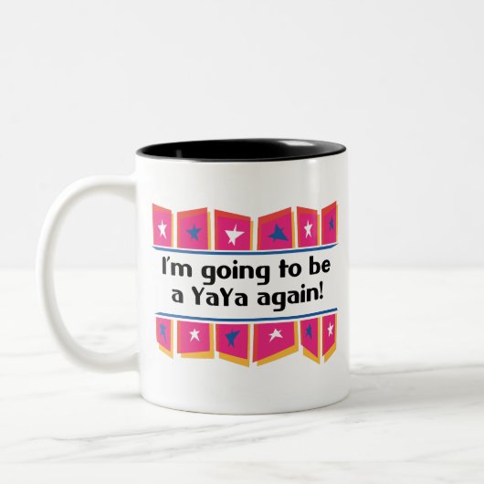 Het wordt weer een YaYa! Tweekleurige Koffiemok (Links)