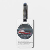 HET WRAK VAN DE EDMUND FITZGERALD BAGAGELABEL (Achterkant verticaal)