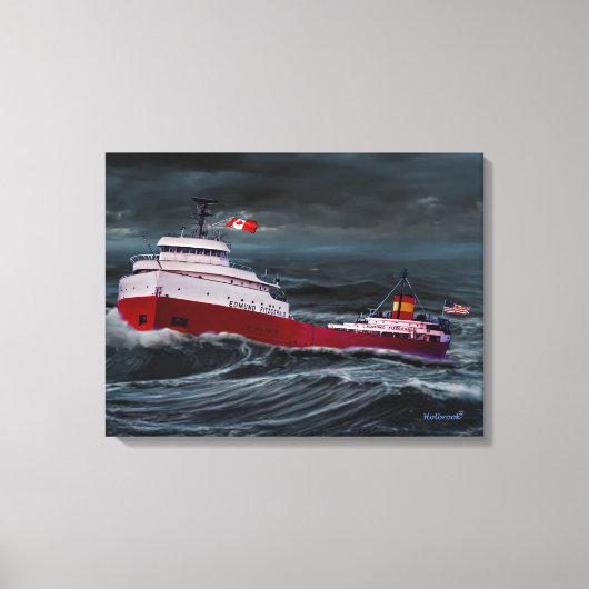 HET WRAK VAN DE EDMUND FITZGERALD CANVAS AFDRUK (Voorkant)