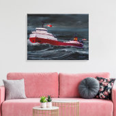 HET WRAK VAN DE EDMUND FITZGERALD CANVAS AFDRUK (Insitu (Woonkamer))
