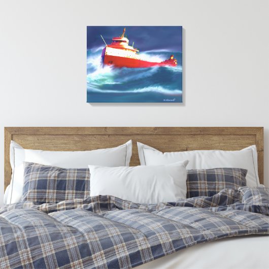 HET WRAK VAN DE EDMUND FITZGERALD CANVAS AFDRUK (Insitu (Slaapkamer))