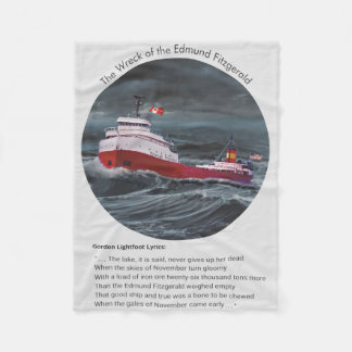 HET WRAK VAN DE EDMUND FITZGERALD FLEECE DEKEN