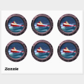 HET WRAK VAN DE EDMUND FITZGERALD RONDE STICKER (Vel)