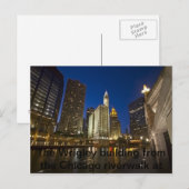 Het Wrigley-gebouw van de rivier de Chicago Briefkaart (Voorkant / Achterkant)