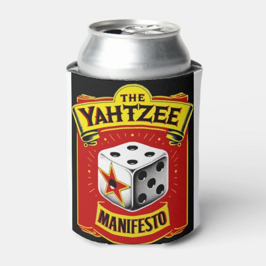 Het Yahtzee Manifest Koelbox Blikjeskoeler (Blikje Voorkant)