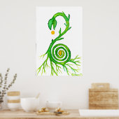 het zaad van een nieuw leven poster (Keuken)