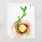 Het zaaddoek van het poster van het leven druk briefkaart (Voorkant / Achterkant)