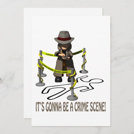 Het zal een misdaad-scène worden kaart (Voorkant / Achterkant)