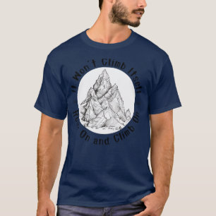 Het zal niet klimmen HetRock On en klimmen op klim T-shirt