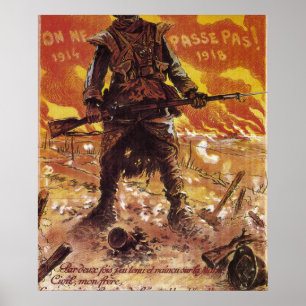 Het zal niet voorbij gaan! (1918)_Propaganda-poste Poster