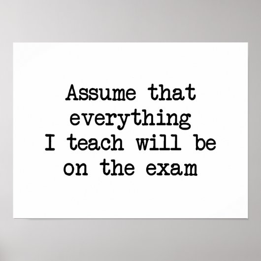 Het zal op het examen zijn poster (Voorkant)