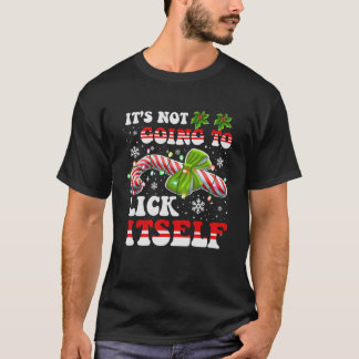 Het zal zichzelf niet likken snoep kerst J T-shirt