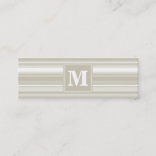 Het zandsteenstrepen van het monogram mini visitekaartje