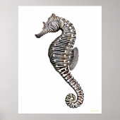 Het Zebra Seahorse Art Poster (Voorkant)