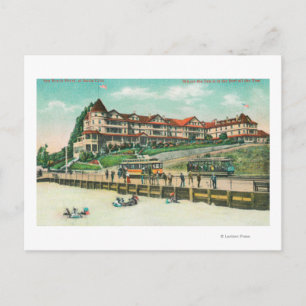 Het Zee Beach Hotel van het strand Briefkaart