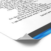 Het Zee Blauw een gedicht Poster (Hoek)