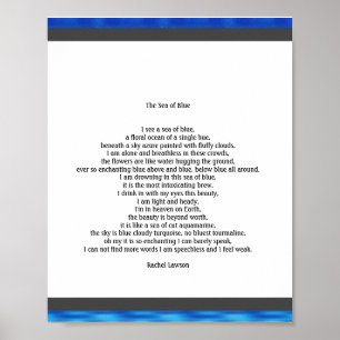 Het Zee Blauw een gedicht Poster