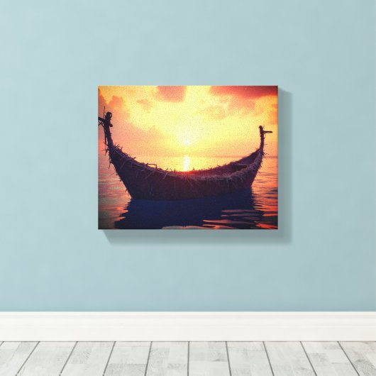 Het Zee canvas Afdruk (Insitu (Houten vloer))