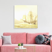 Het Zee Gold Sunset verkopen Canvas Afdruk (Insitu (Woonkamer))