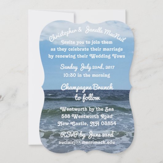 Het Zee High Definition Wedding Invitation Kaart (Voorkant)