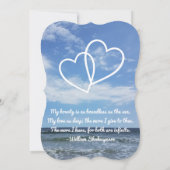 Het Zee High Definition Wedding Invitation Kaart (Achterkant)