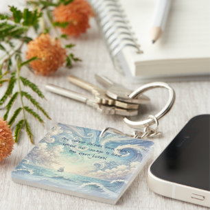 Het Zee & Quote Sleutelhanger