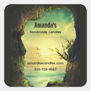 Het Zee Schilderachtig Foto Business negeren Vierkante Sticker