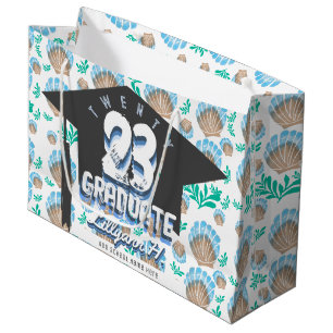 Het Zee Shell-patroon van het Gepersonaliseerd Afs Groot Cadeauzakje