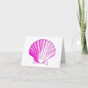 Het Zee Shell van Fuscia dankt u nota neemt van Bedankkaart