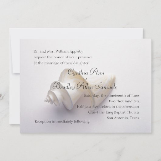 Het Zee Shell van het huwelijk in de Zand Kaart (Voorkant)