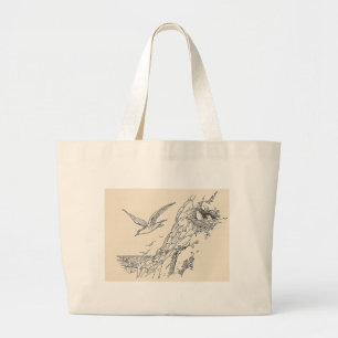 Het Zee springt Grote Tote Bag