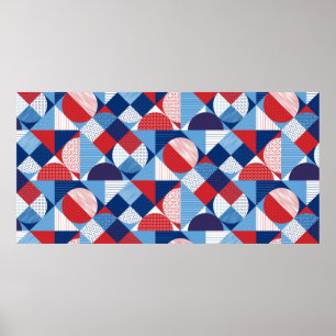 Het zeemijlpatroon van de zomer poster