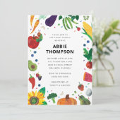 Het zeer hongerige Caterpillar Fruit Baby shower Kaart (Staand voorkant)