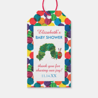 Het zeer hongerige rups Baby shower dank je Cadeaulabel