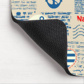 Het zeevaart Patroon van de Krant Muismat (Hoek)