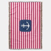 Het zeevaart Rode Witte Anker van de Banner van Deken (Voorkant Verticaal)