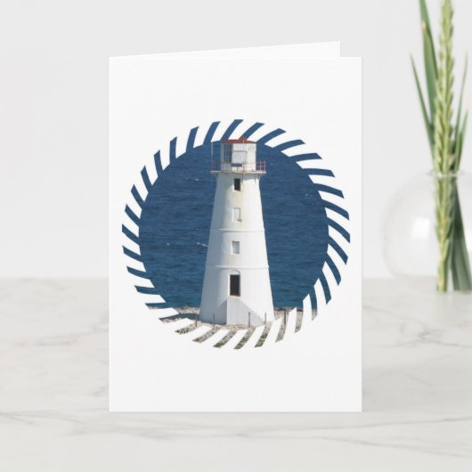 Het zeevaart Wenskaart van de Vuurtoren Kaart (Voorkant)