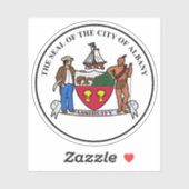 Het zegel van Albany, New York Sticker (Vel)