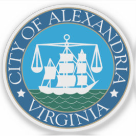 Het zegel van Alexandrië, Virginia Sticker
