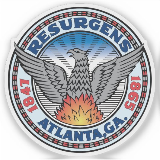 Het zegel van Atlanta, Georgia Sticker (Voorkant)
