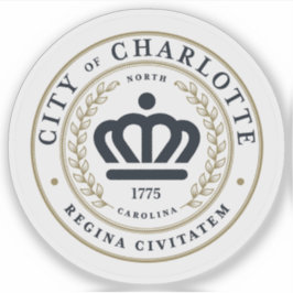 Het zegel van Charlotte, North Carolina Sticker