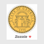 Het zegel van de staat Georgia Sticker (Vel)