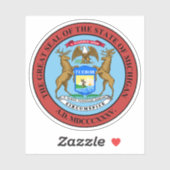 Het zegel van de staat Michigan Sticker (Vel)
