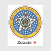 Het zegel van de staat Oklahoma Sticker (Vel)
