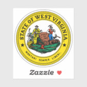 Het zegel van de staat West Virginia Sticker (Vel)