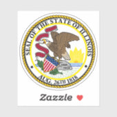 Het zegel van Illinois Sticker (Vel)