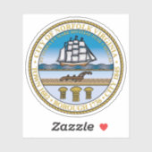 Het zegel van Norfolk, Virginia Sticker (Vel)