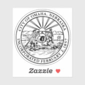 Het zegel van Omaha, Nebraska Sticker (Vel)